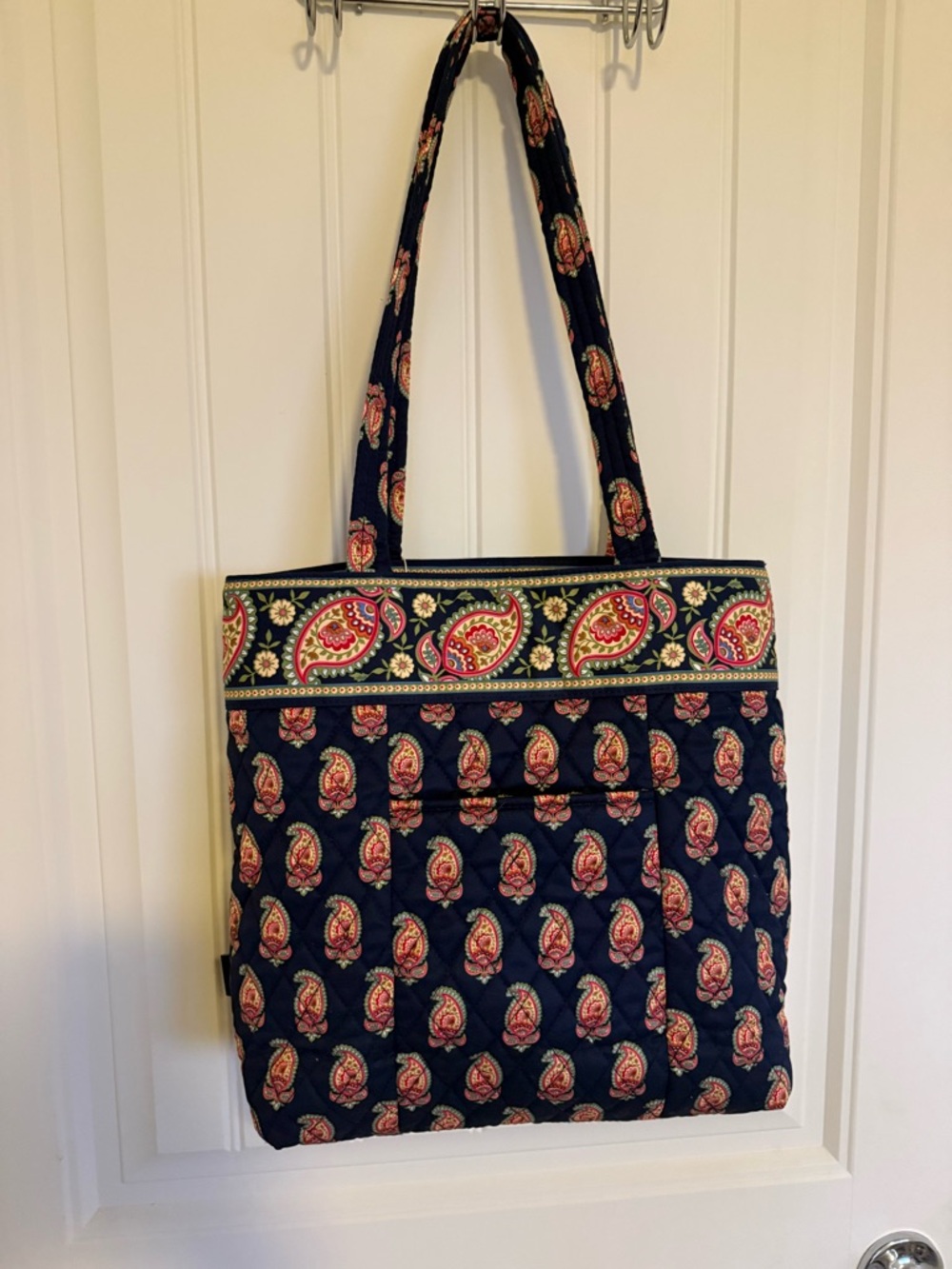 NWT Vera Bradley Flowering Paisley Navy Tote Bag